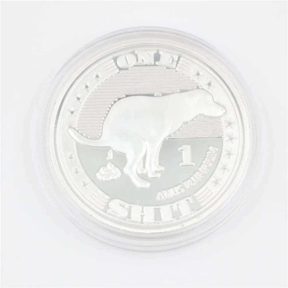 1 buc Argintiu Monede Câine An de Monede de Un Rahat Comemorative Norocos Monede de Aur Incepator e Norocos Colecție de Monede