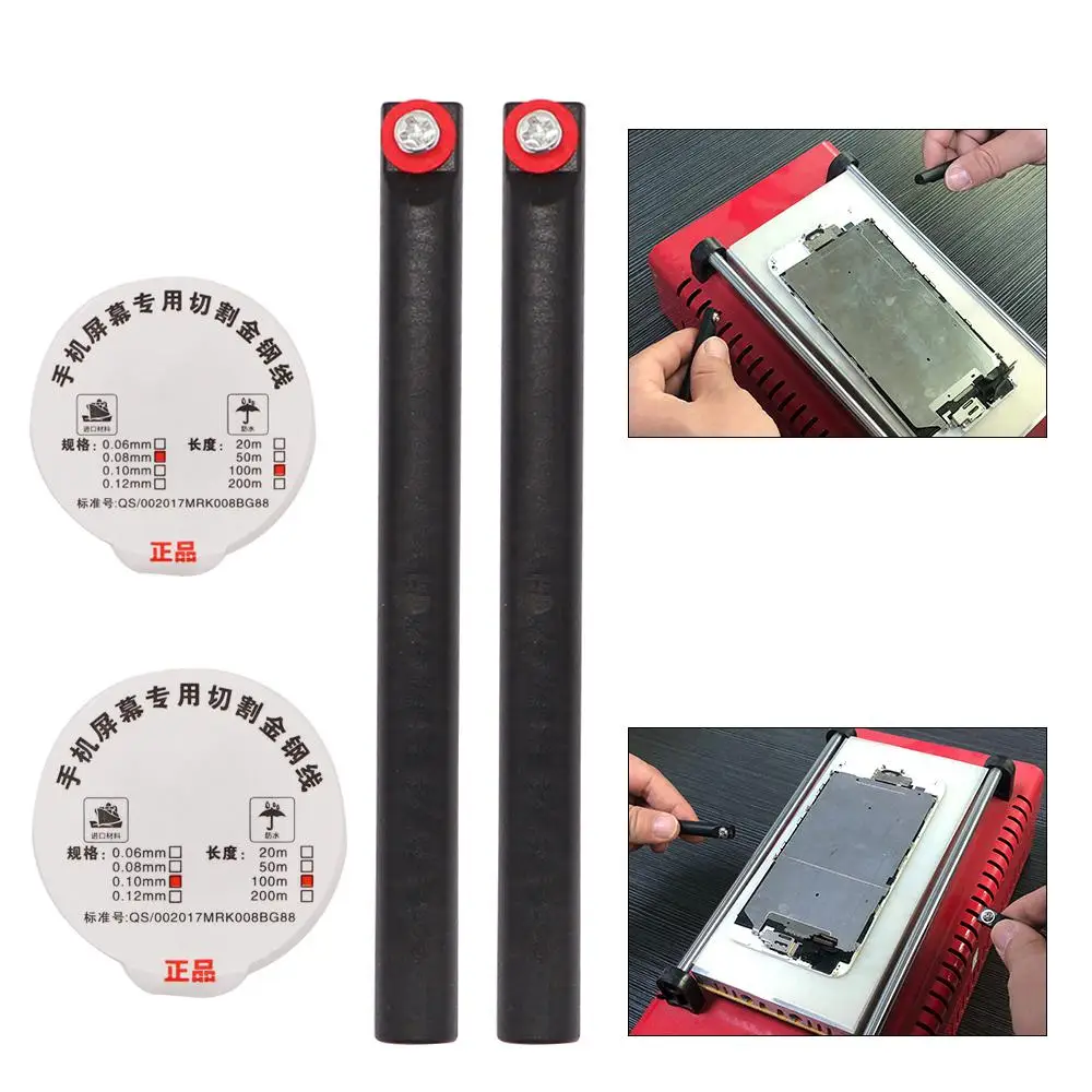 100m 0,08 mm 0,1 mm Aliaj de Molibden de Tăiere Linie de Sârmă pentru telefon Mobil LCD Display Ecran Separator de Reparații cu mâner