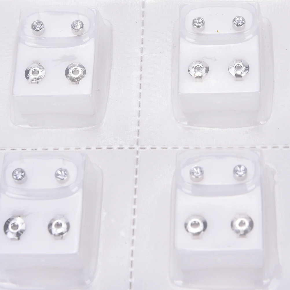 12 Perechi Medicale Noi Din Aliaj De Oțel De Unică Folosință În Condiții De Siguranță Ureche Stud Piercing Arma Poanson Instrument De Culoare Argintie Cercel Piercing Bijuterii