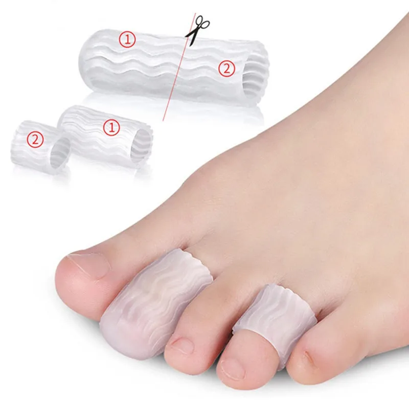 2 buc Alb/Nud Silicon Gel Inflamație la picior Deget de la picior Blister Ameliorarea Durerii Protector Separator Protector Picior de Îngrijire Instrument