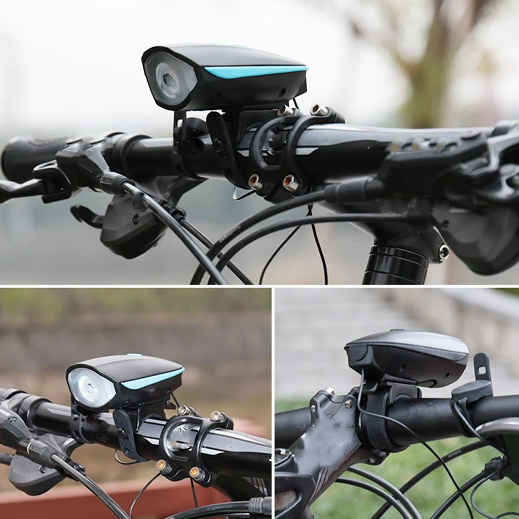 2 in1 Luminoase USB Led Biciclete Lumina w/ Corn Impermeabil Bicicleta Bell Far Reîncărcabilă Lampă Lanternă de Ciclism Montan Lumina