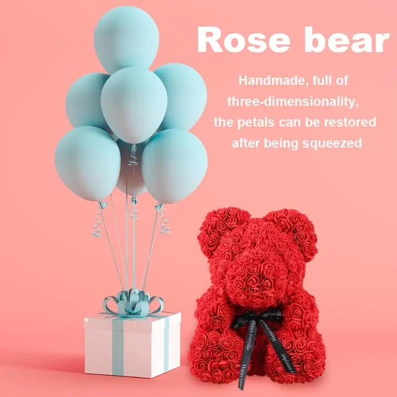 2019 Spumă de Săpun de Trandafir Urs Papusa Crescut Teddy Iepure Dragoste Floare de Nunta Artificiale Ziua de Anul Nou Îndrăgostiților Cadou pentru Femei Fata
