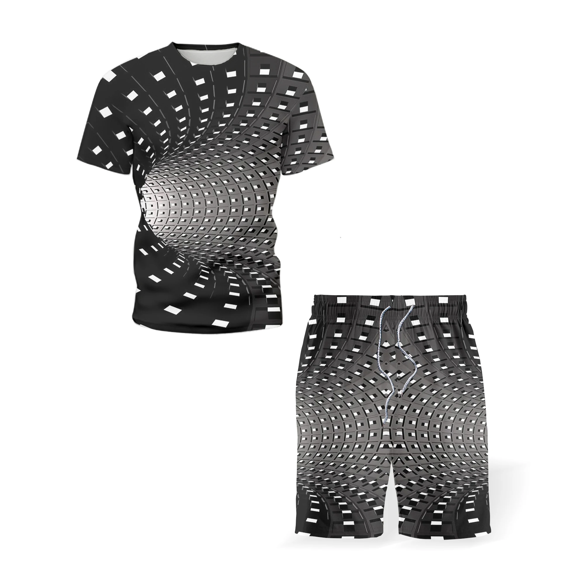 2021 Vara Fierbinte de Vânzare Costum pentru Bărbați T-shirt Și pantaloni Scurți de Sport, Două Piese de Top Si pantaloni Scurți de Imprimare 3D Street Stil Harajuku Set