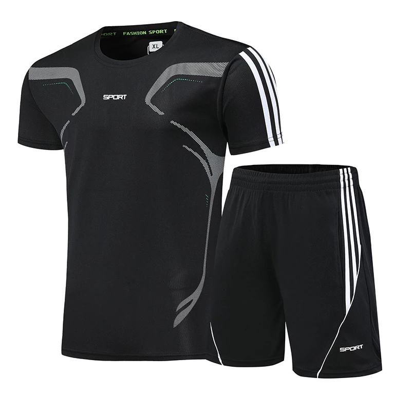 2021 Vara Tipărite Marca T-shirt, pantaloni Scurti Barbati Sport-Casual Costum de Sport uscare Rapida Funcționare Haine Haine Sport Jogging
