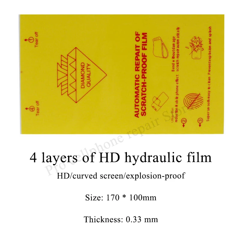 50 de bucati de 4-strat HD hidrogel de film protector de ecran pentru masina de debitat și SS-890C, pentru iPhone, HUAWEI, XIAOMI, SAMSUNG