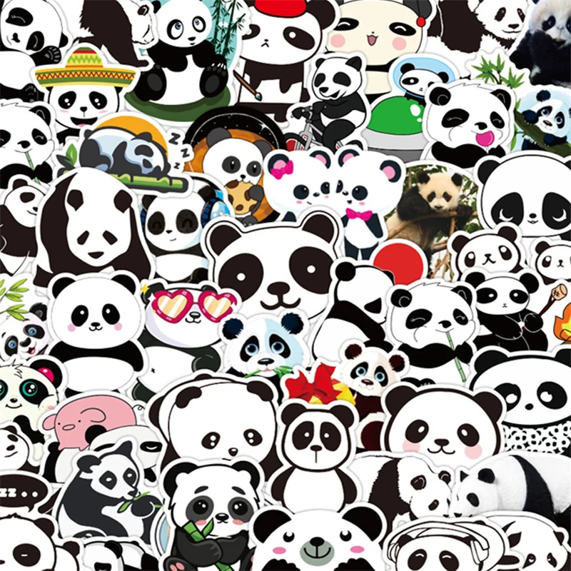 50pcs de Desene animate drăguț panda Desene animate scrapbooking Autocolante, ambalaje Impermeabile Skateboard Valiza Chitara Graffiti decalcomanii de plasturi Copil