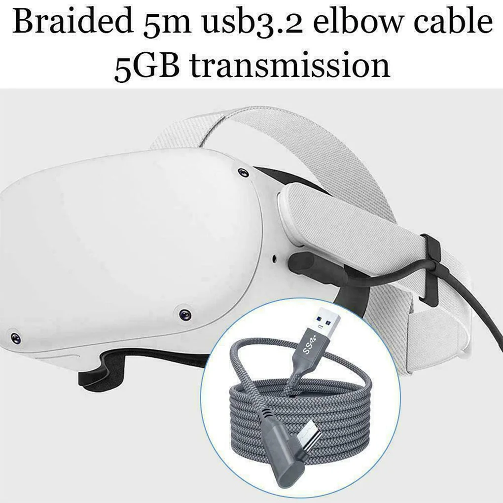 5M set de Căști VR Cablu de Încărcare Linie de Date Pentru Oculus Quest 2 USB 3.0 Tip C Date de Încărcare Cablu de Transfer de Tip C La USB-UN Cablu
