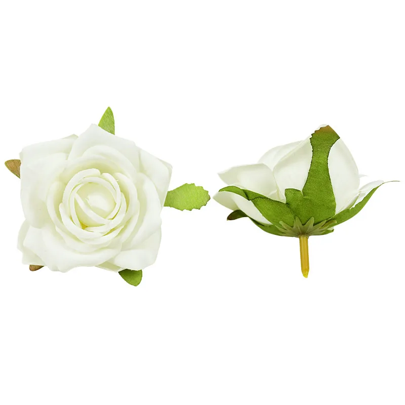 5Pcs/lot Crescut de Mătase Artificială Capete de Flori Decorative Scrapbooking Pentru Acasă de Nunta de Decorare Ziua de nastere Fals a Crescut de Flori