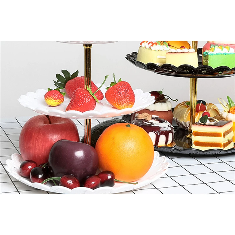 Accesorii de bucatarie cu Trei straturi de Tort de Fructe Placa Sta Acasă Partid Desert Raft de Depozitare Cupcake Portie de Stocare Titularul Tava