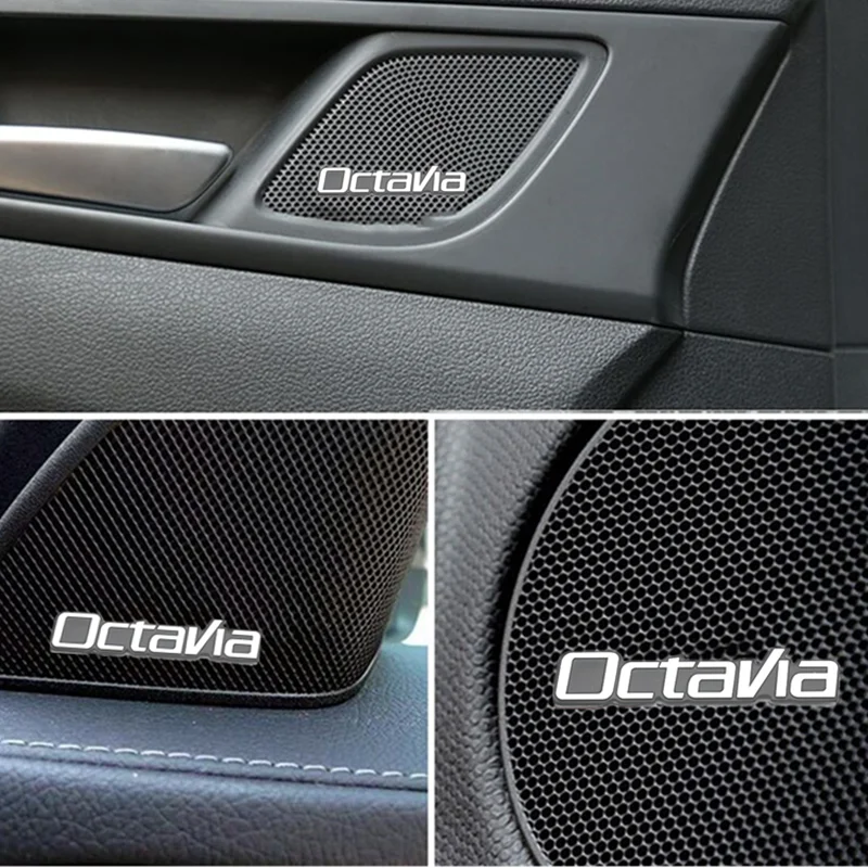Autocolante auto 3D din Aluminiu Emblema interior audio Vorbitor Insigna Pentru Skoda Octavia A7 A5 2 3 2020 2019 2018 Accesorii