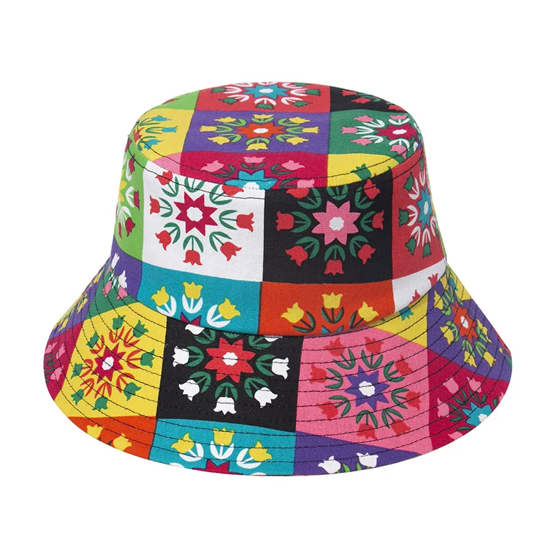 Bucket Hat Pentru Femei Și Bărbați Stil Etnic Imprimate Vara Panama Beach Sunbonnet De Călătorie De Agrement În Aer Liber