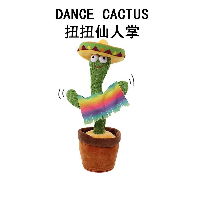 Dans Cactus Electric Jucărie De Pluș 120 Limba Engleză/Vietnameză Melodii Dansatoare Cânte Dans Voce Strălucire Interactive Bled Cactus Dansant Devastate De Jucărie