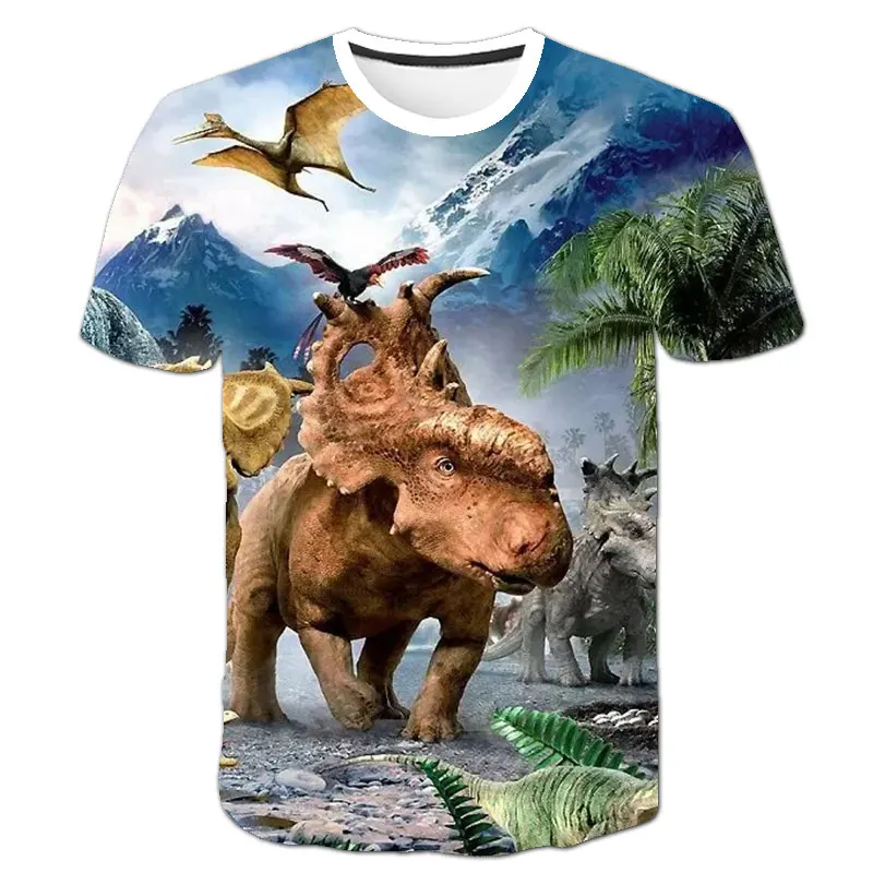 Dinozaur T-shirt băiat de top de animale pentru copii T-shirt boy tricou fete de moda de vară pentru copii tricou maneci scurte