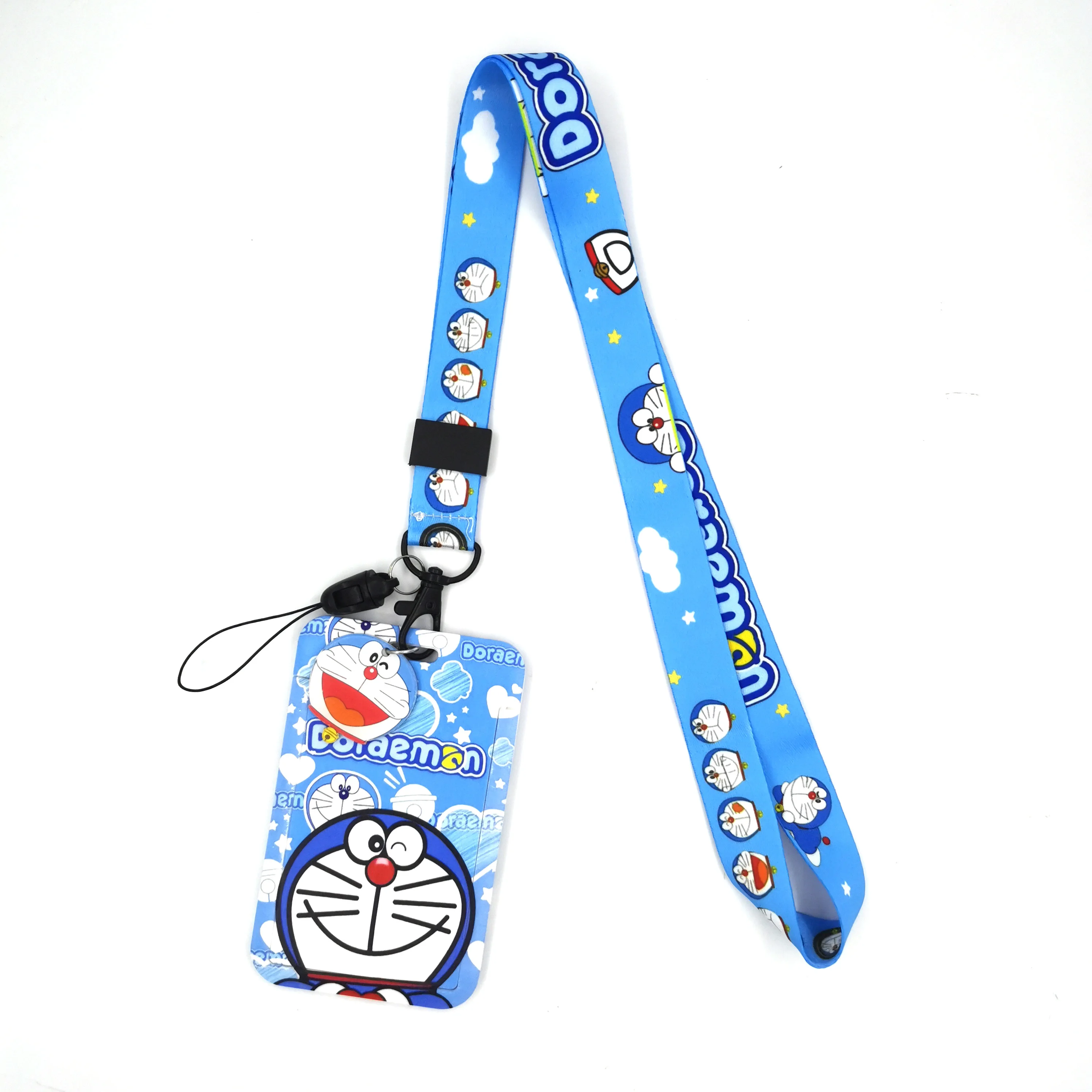 Drăguț Pisică Robot Desene animate Doraemon Curea de Gât Lanyard Student Femei Călătorie Banca de Autobuz ID Nume de Munca Carte de Afaceri Acoperă Insigna