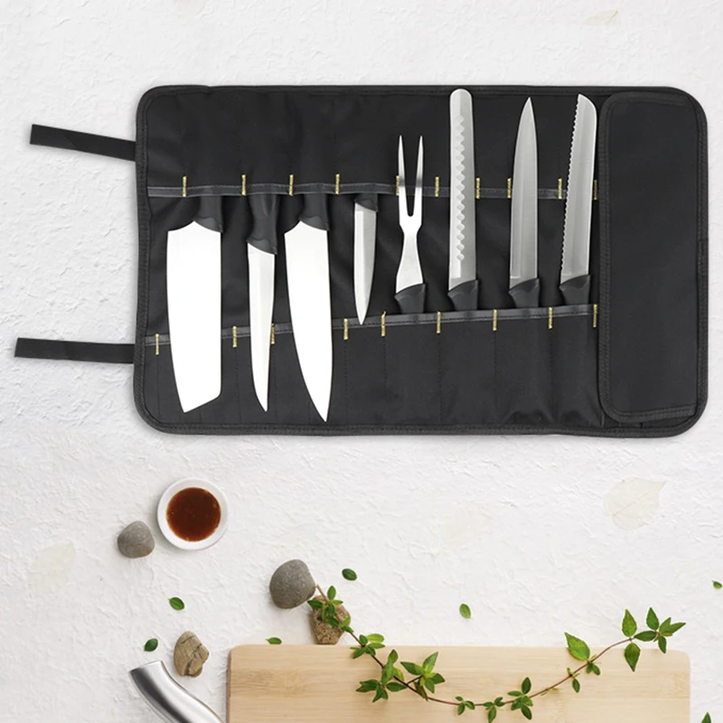 Fabrica direct impermeabil cuțit bucătar-șef sac de depozitare rola ustensilă de bucătărie sac de stocare portabil restaurant bucătar sac