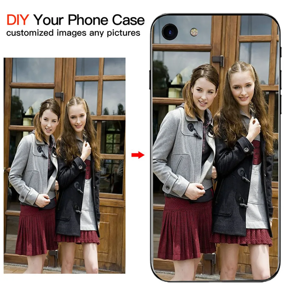 Foto personalizat Telefon Caz Acoperire pentru iPhone 11 12 Pro Max 5 5s 6 7 8 6s s plus se 2020 X XS XR DIY Logo-ul din spate Silicon Moale