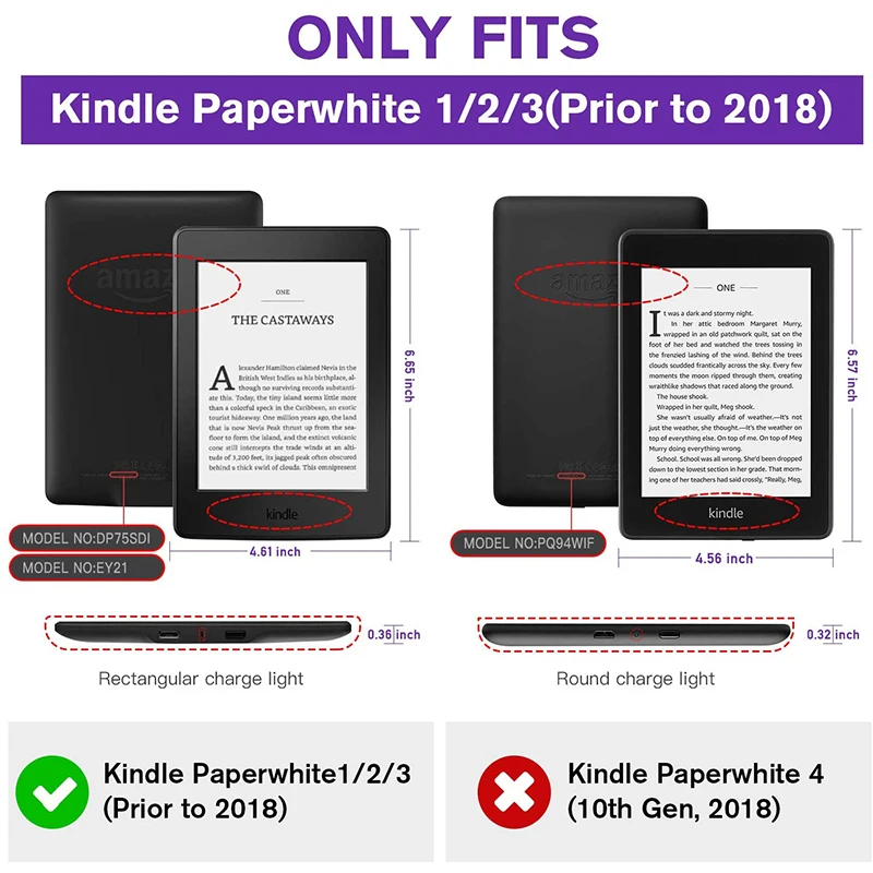 Kindle Paperwhite Cazul a 7-a Generație Caz pentru Kindle Paperwhite (a 6-a Generație) Model Nr. DP75SDI/EY21 cu Auto Sleep/Wake