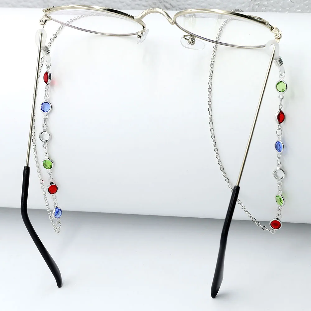 Kissme Argint ochelari de Soare de Culoare de Mascare Lanțuri pentru Femei Delicat Cristal Ochelari Lanțuri 2021 Noua Moda Bijuterii en-Gros