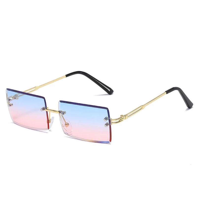 Moda Mic Dreptunghi ochelari de Soare pentru Femei Ochelari de Soare Pentru Femei 2021 fără ramă Pătrată de Vară Stil Vintage Nuante UV400
