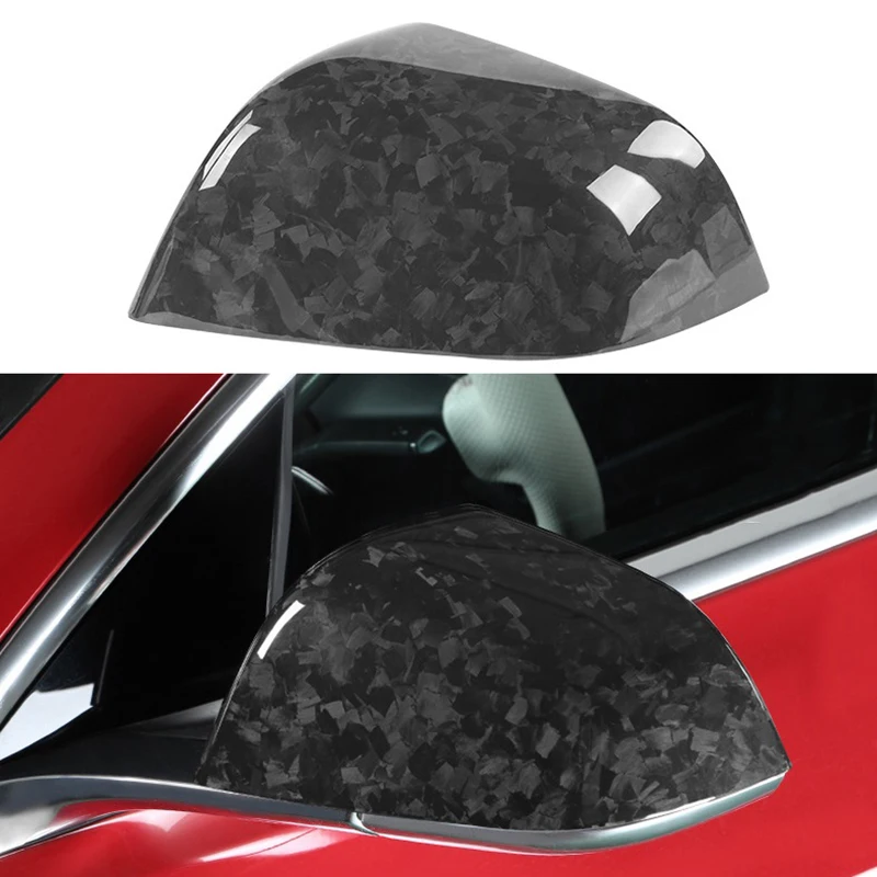 NOU-Auto Oglinda retrovizoare Acoperire pentru Tesla Model 3 2016-2020 False din Fibra de Carbon Oglindă Laterală Capac de Protecție Trim Accesorii