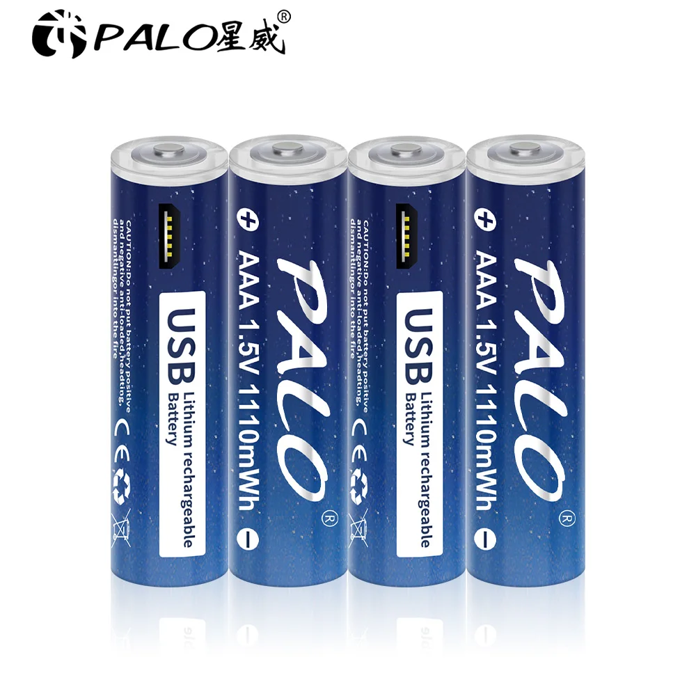PALO de 1,5 V USB AAA Baterie Reîncărcabilă 1110mWh AAA Baterie Li-ion Baterie USB cu Cablu USB