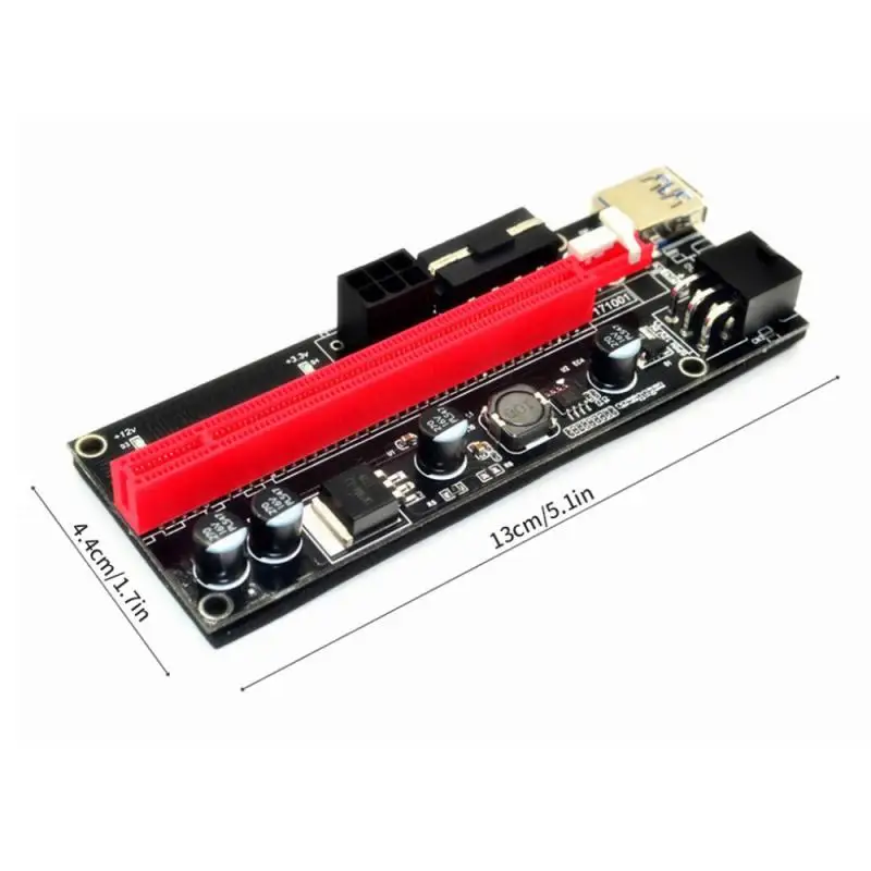 PCI-E Pcie Riser 009 Express 1X, 4x, 8x, 16x Extender PCI E USB Coloană 009S GPU Dual 6pini Card Adaptor SATA 15pin Pentru BTC GPU Miner