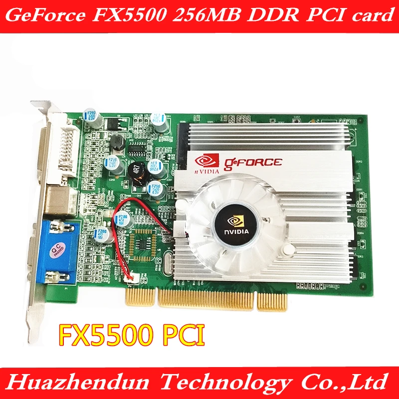 PCI placa grafica FX5500 256MB VGA+DVI+S terminalul Suporta split screen tractor monitorizare, etc.
