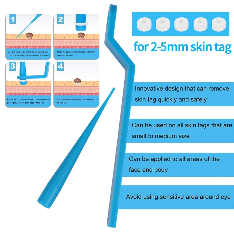 Pielea Tag Remover Dispozitiv pentru Mici și Mijlocii Tag-uri Pielii cu Tampoane dezinfectante Adult Negilor Mol de Îngrijire a Feței