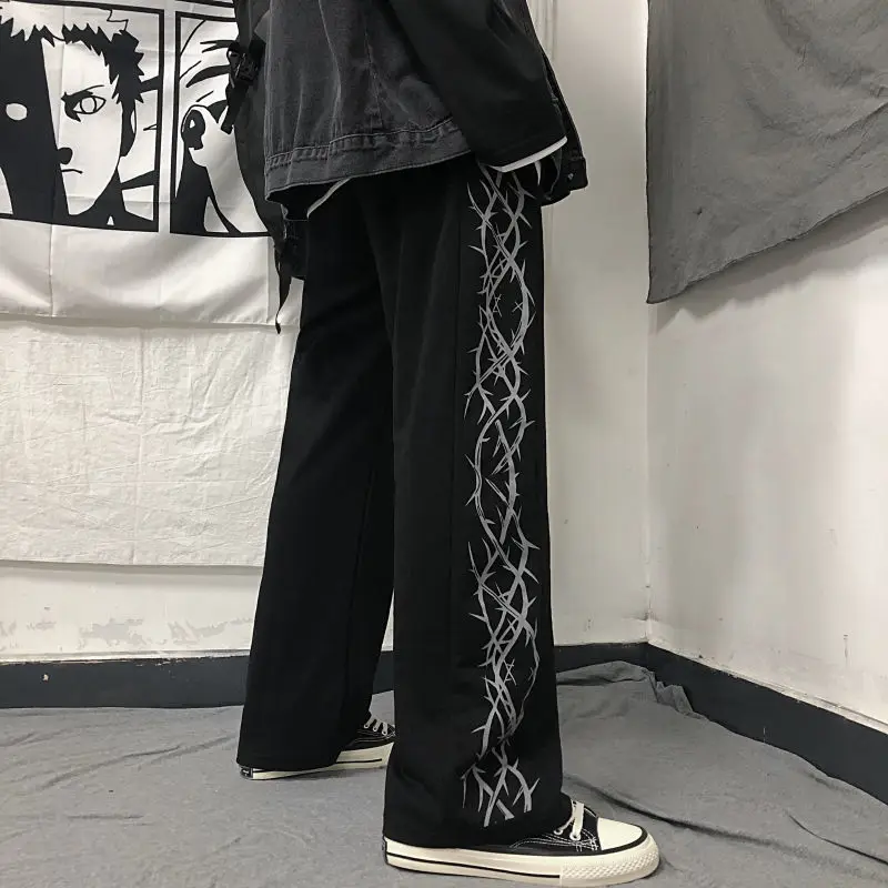 Toamna anului 2020 ins Harajuku pantaloni stil personalizat de imprimare pantaloni casual liber drept largi picior pantaloni femei trend