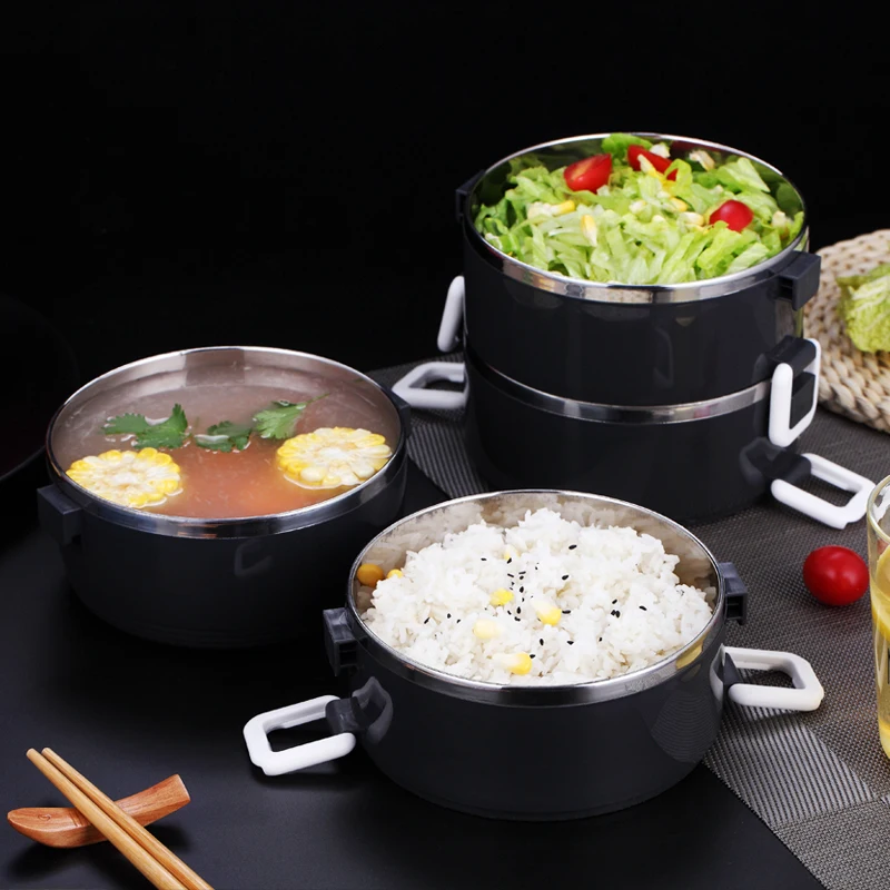 Îngroșat Din Oțel Inoxidabil, Caseta De Prânz Termice Pentru Alimente Cutie Bento Japoneză LunchBox Pentru Adult Copii Birou Portabil Picnic Școală